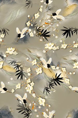 旗袍印花华亿平台图片