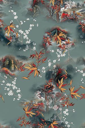 旗袍印花华亿平台图片