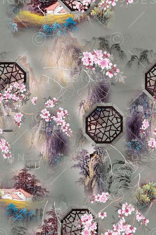 旗袍印花华亿平台图片