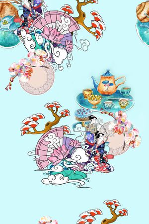 旗袍印花华亿平台图片