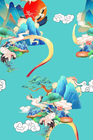 旗袍印花华亿平台图片