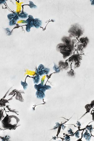 民族花卉印花华亿平台图片