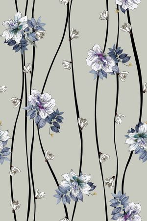 几何花卉印花华亿平台图片