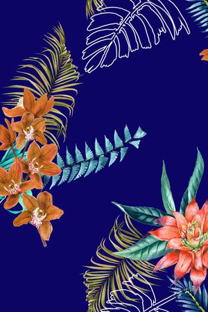 绿植树叶印花华亿平台图片