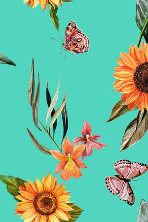 绿植树叶印花华亿平台图片