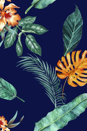 绿植树叶印花华亿平台图片