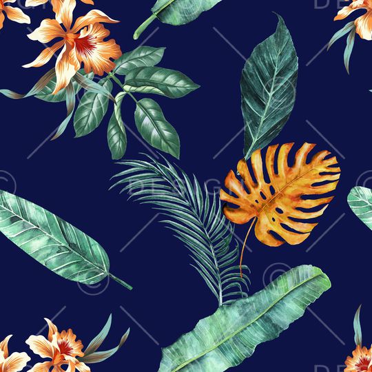 绿植树叶印花华亿平台图片