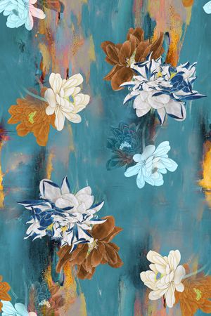 荷花印花华亿平台图片