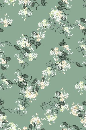 清爽底花卉印花华亿平台图片