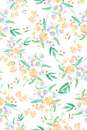 清爽底花卉印花华亿平台图片