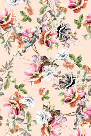 花卉印花华亿平台图片