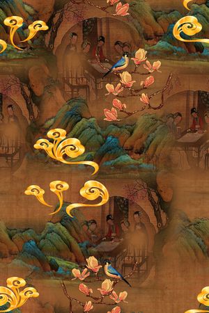 连衣裙印花华亿平台图片