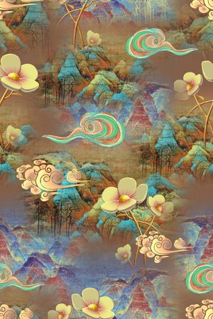 连衣裙印花华亿平台图片