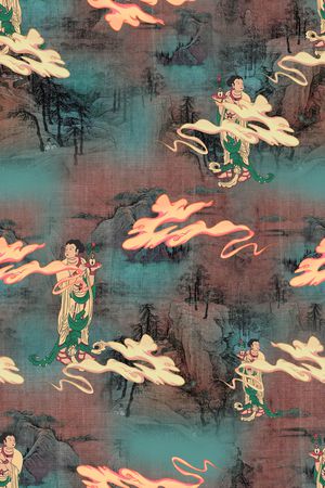 连衣裙印花华亿平台图片