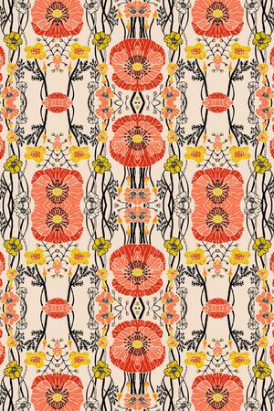 丝巾定位花印花华亿平台图片