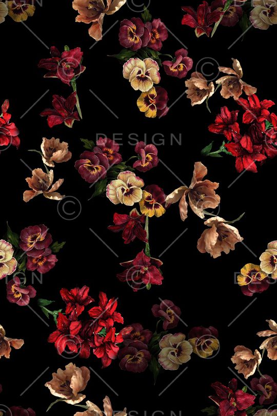 花卉印花华亿平台图片