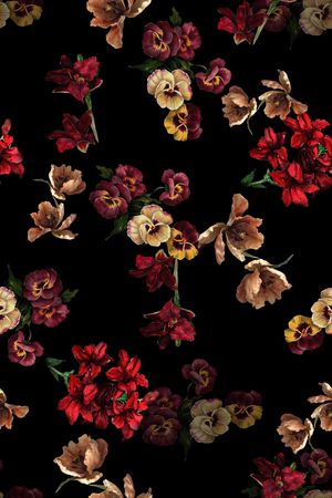 花卉印花华亿平台图片