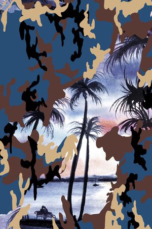 扎染华亿平台印花华亿平台图片