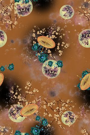 连衣裙印花华亿平台图片