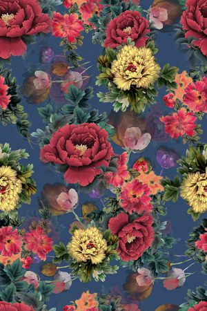 连衣裙印花华亿平台图片