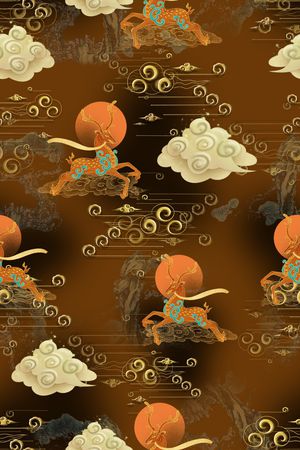 连衣裙印花华亿平台图片