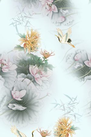 绿植树叶印花华亿平台图片