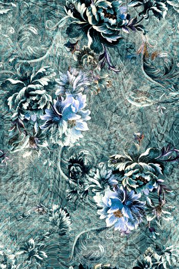 花卉印花华亿平台图片