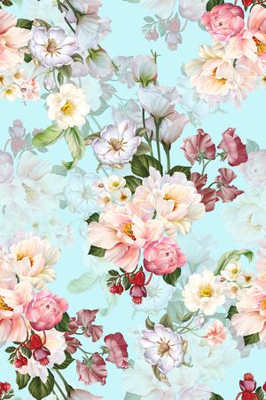 花卉印花华亿平台图片