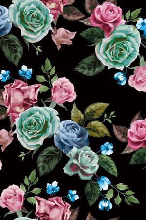 玫瑰花印花华亿平台图片