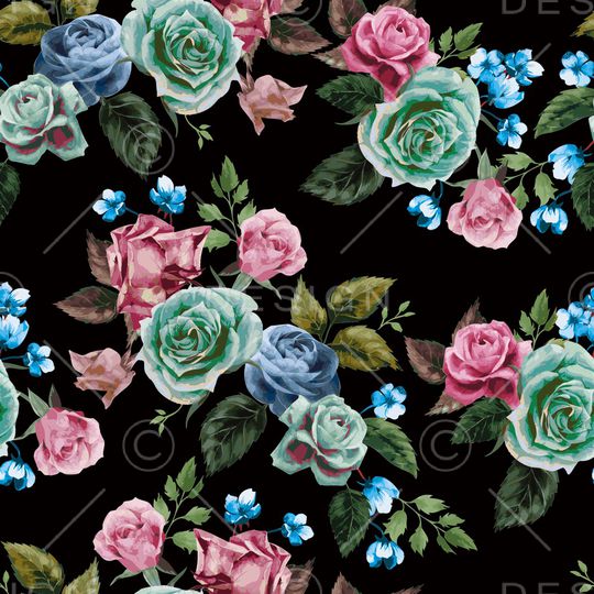 玫瑰花印花华亿平台图片