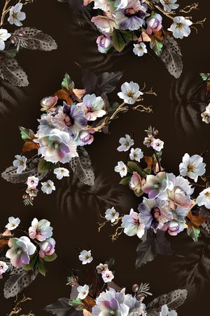 花卉印花华亿平台图片