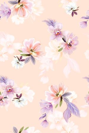 清爽底花卉印花华亿平台图片