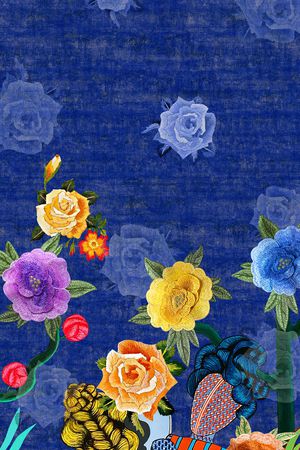 女装定位花印花华亿平台图片