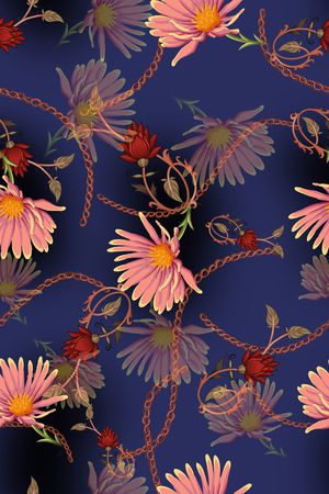 连衣裙印花华亿平台图片