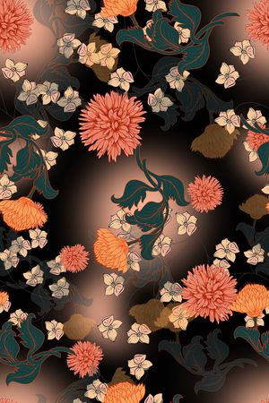 连衣裙印花华亿平台图片