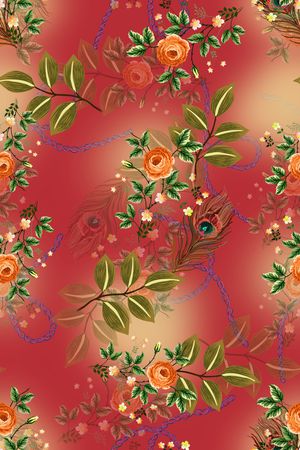 连衣裙印花华亿平台图片