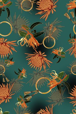 连衣裙印花华亿平台图片