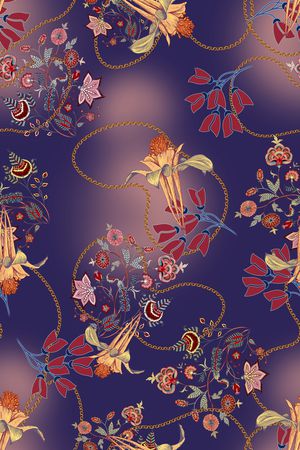 连衣裙印花华亿平台图片