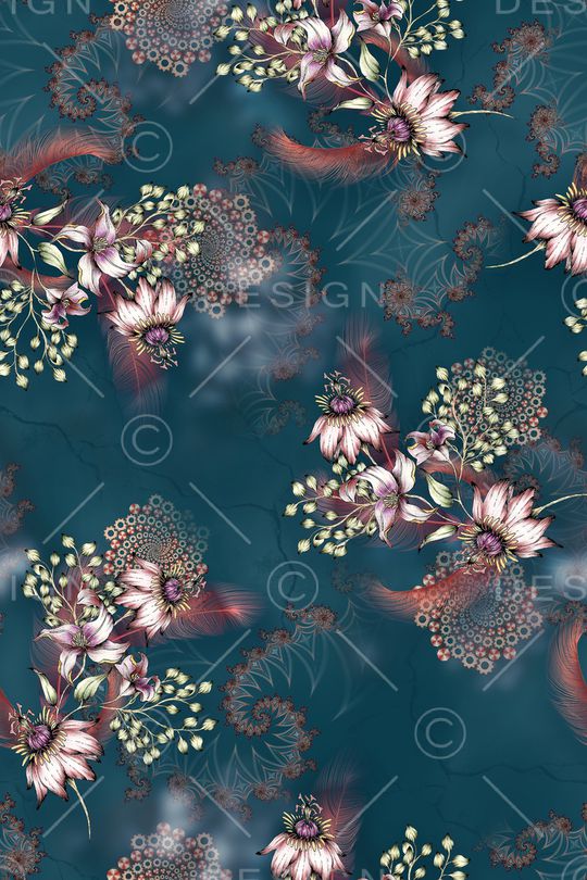 花卉印花华亿平台图片