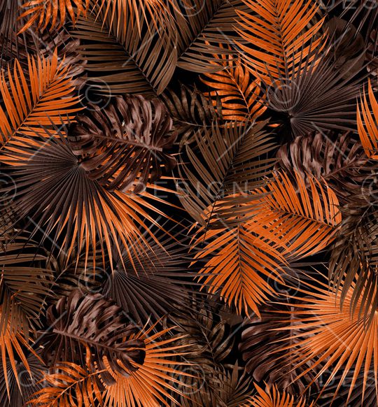 椰子树印花华亿平台图片