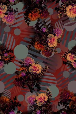 连衣裙印花华亿平台图片