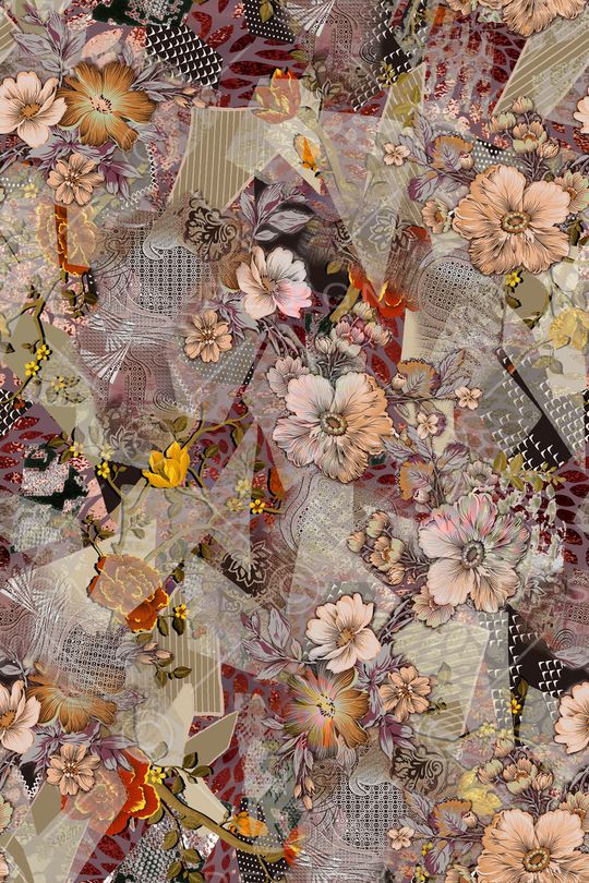 花卉印花华亿平台图片