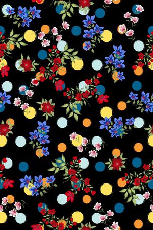 清爽底花卉印花华亿平台图片