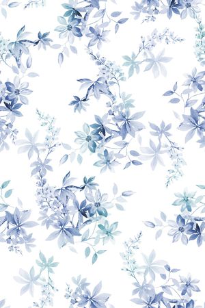 清爽底花卉印花华亿平台图片