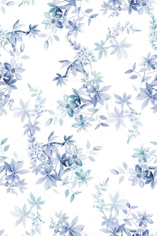 清爽底花卉印花华亿平台图片