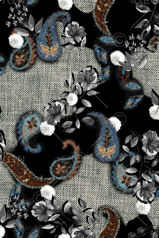 佩斯利印花华亿平台图片