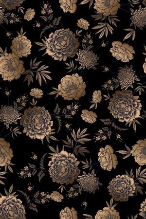 抽象花卉印花华亿平台图片