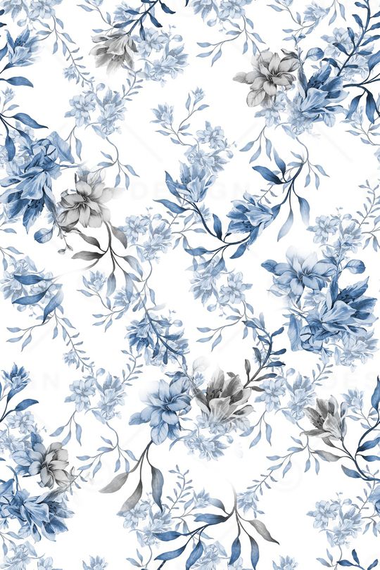 清爽底花卉印花华亿平台图片