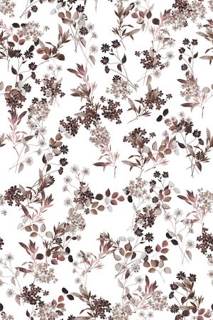 清爽底花卉印花华亿平台图片