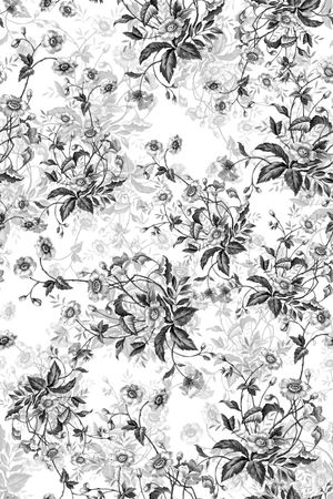 清爽底花卉印花华亿平台图片